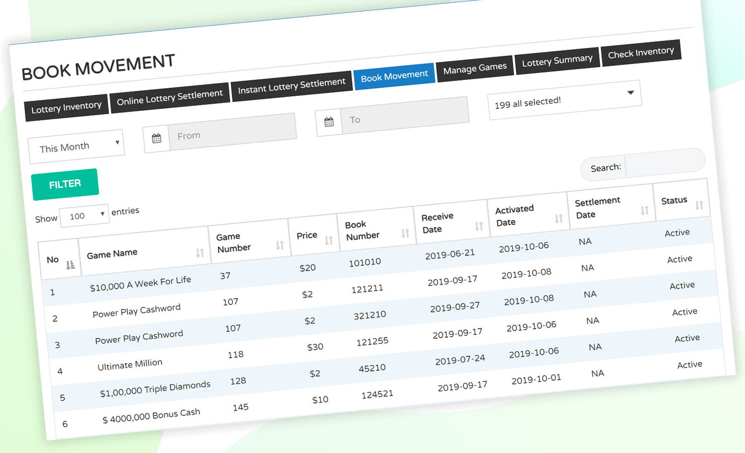 Online Lottery Generator System.