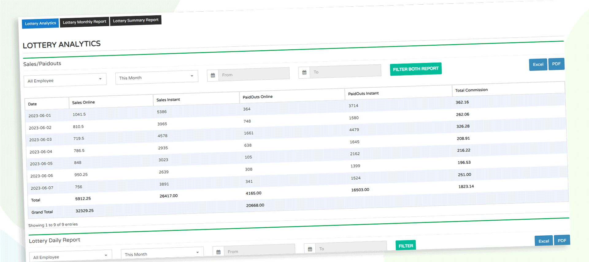 Generate Data from Lottery Scanner Online